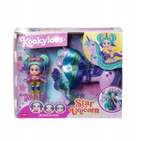 Zestaw Figurka Kookyloos Star Unicorn laleczka Aurora + jednorożec Star