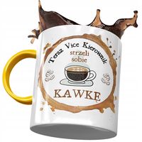 Kubek Żółty Dla Vice Kierownika Strzeli Kawkę Z Nadrukiem Ze Zdjęciem