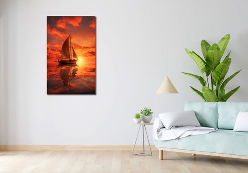 Obraz 60x100cm Pod Żaglami Zachodu Słońca na Arena.pl