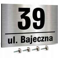 Tabliczka z numerem na dom tablica adresowa aluminiowa numer domu trwała