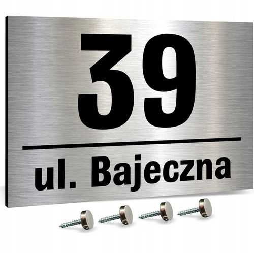 Tabliczka z numerem na dom tablica adresowa aluminiowa numer domu trwała na Arena.pl