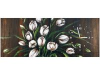 100X40CM ZEGAR TULIPANY OBRAZ