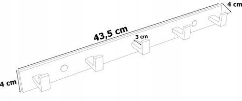 WIESZAK ŁAZIENKOWY HACZYK ŚCIENNY NA RĘCZNIKI CZARNY LOFT PRZYKRĘCANY KOŁKI na Arena.pl