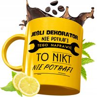Złoty Kubek Premium Dla Dekoratora Prezent Z Nadrukiem Ze Zdjęciem