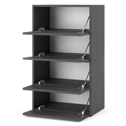 Szafka Na Buty Półka Stojak Regał Loft Na Obuwie Do Przedpokoju 60cm Szary na Arena.pl