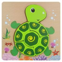 Drewniana Układanka Edukacyjna Puzzle - żółw