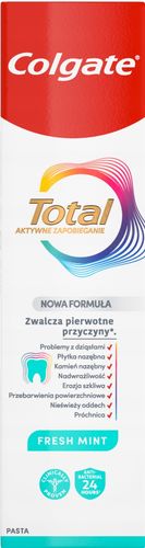 COLGATE TOTAL PASTA DO ZĘBÓW MULTIOCHRONNA Z FLUOREM FRESH MINT 75 ML na Arena.pl