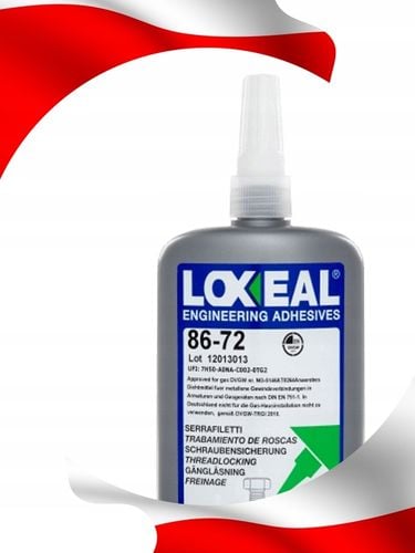 KLEJ DO GWINTÓW ŚRUB LOXEAL 86-72 MOCNY NAJWYŻSZA JAKOŚĆ POŁĄCZENIA 250 ml na Arena.pl
