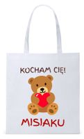 Dla Dziewczyny Żony Torba Eco Biała Shopper Z Nadrukiem Ze Zdjęciem