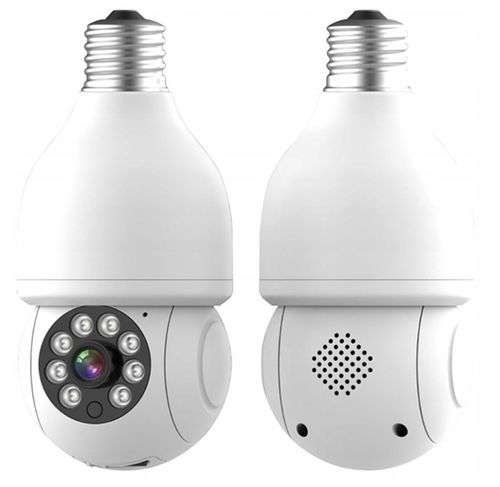 Mini Kamera WiFi w Żarówce Wewnętrzna Android Iphone Obrotowa Żarówka na Arena.pl