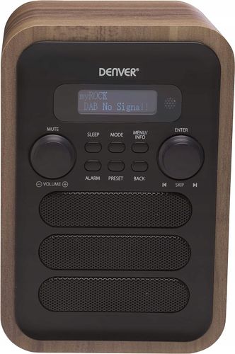 Radio sieciowe cyfrowe DAB+, FM Denver DAB-48 BLUETOOTH BUDZIK Szaro-Brązow na Arena.pl