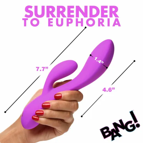bang! flexible rabbit vibrator dual system fioletowy 19,5cm na Arena.pl