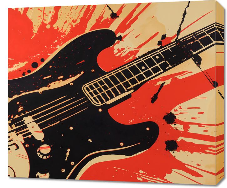 Obraz 70x60cm Gitara Elektryczna zdjęcie 1