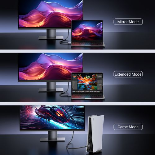 Kabel przewód HDMI 2.1 8K certyfikowany Ultra High Speed 2m szary na Arena.pl