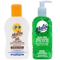 Malibu Balsam Ochronny Dla Dzieci SPF30 200ml + Aloe Żel Po Opalaniu