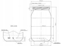 Słoiki szklane na miód przetwory przezroczyste słoik 0,9 litra 900 ml 48szt