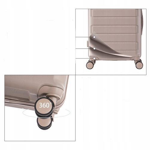 WALIZKA ABS BLOOM XL “ 24 ” ŚREDNIA MOCNA NA KÓŁKACH 7 KOLORÓW + ADRESOWNIK na Arena.pl