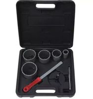 Zestaw wycinaczy, otwornic z nasypem HM 33, 53, 67, 73, 83mm