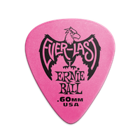 Kostka piórko Ernie Ball Everlast 0,60 mm P09179 różowa antypoślizgowa