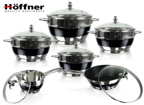 GARNKI HOFFNER ELEGANCE BLACK 12 ELE. [HF-9969-BK] na Arena.pl