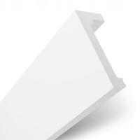LISTWA SUFITOWA KARNISZOWA MASKOWNICA OSŁONA KARNISZA TWARDA BIAŁA dł. 2m