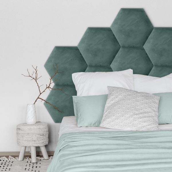 PANELE TAPICEROWANE PLASTER MIODU Heksagon MORSKI 26cm x 30cm zdjęcie 7