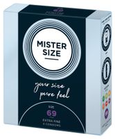 prezerwatywy ultracienkie mister size 69 mm wegańskie 3 sztuki