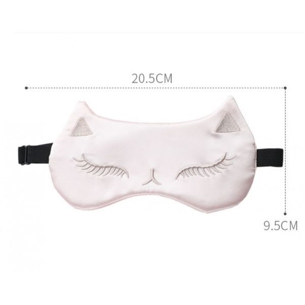 Maska do spania kot czerwień satynowa ozdobna OPK01CZE zdjęcie 3