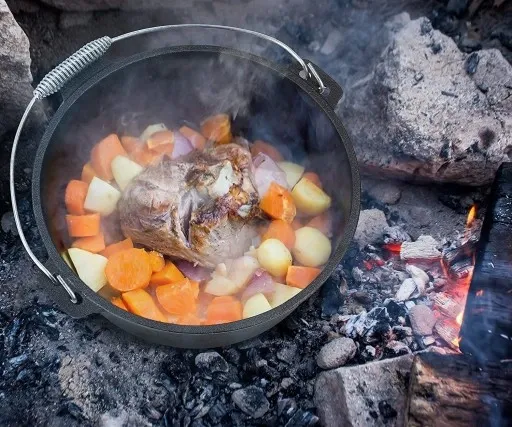 KOCIOŁEK ŻELIWNY GARNEK MYŚLIWSKI 8L NA OGNISKO CIĘŻKI + GRATIS zdjęcie 2