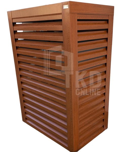 Osłona pompy ciepła 100x60x190 cm ciemny orzech TKD194 zdjęcie 1