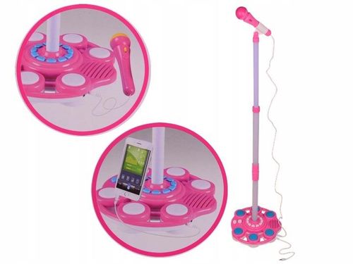 MIKROFON STOJĄCY DLA DZIECI ZE STATYWEM KARAOKE MP3 GŁOŚNIK na Arena.pl