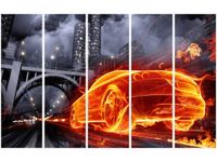 70CM 150CM OBRAZ 5 ELEM MKNĄCE AUTO ŚCIENNY