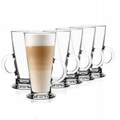 Szklanka do kawy Caffe Latte Macchiato 260 ml elegancka wysoka 6 szt.