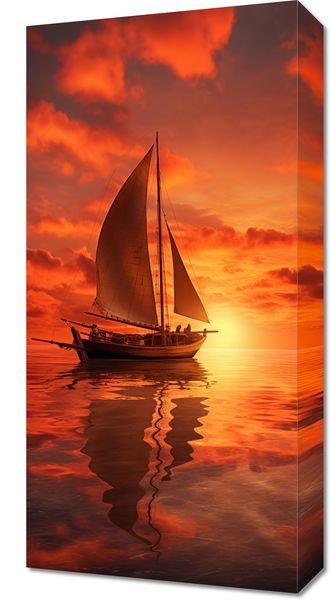 Obraz 30x60cm Pod Żaglami Zachodu Słońca zdjęcie 1