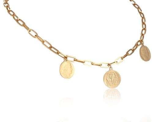 łańcuszek z trzema monetkami (c22/mon/96au) na Arena.pl
