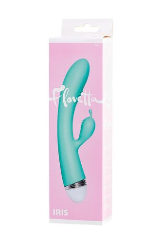 Vibrator With Clitoral Stimulator Flovetta By Toyfa Iris, Silicone, Mint, na Arena.pl