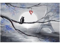 OBRAZ PTAKI ROMANTYCZNYM PARYŻU