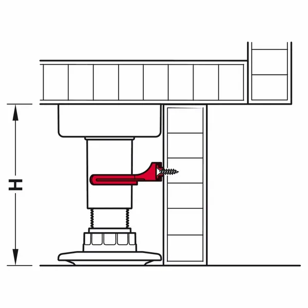 Klip klips do nóżek HAFELE AXILO, do przykręcania, biały zdjęcie 3