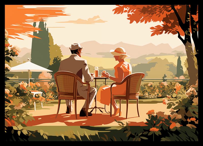 Plakat 42x29,7cm Retro Randka zdjęcie 2