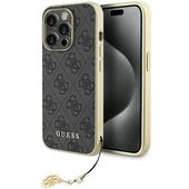 Guess GUHCP15LGF4GGR iPhone 15 Pro 6.1" szary/grey hardcase 4G Charms