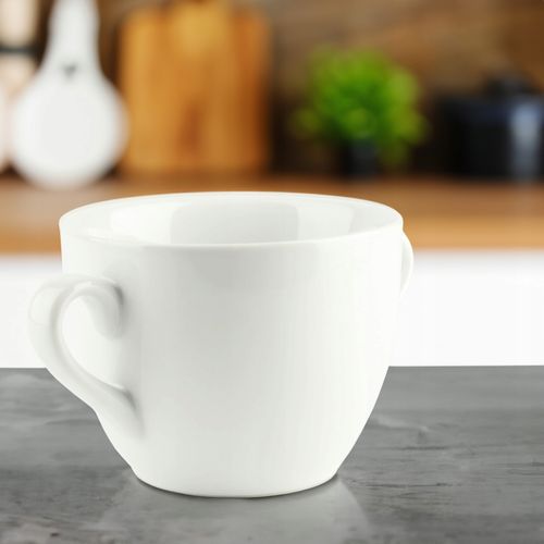 BULIONÓWKA PORCELANOWA 650 ML Z UCHWYTAMI MISKA OBIADOWA DO ZUPY KREMU na Arena.pl