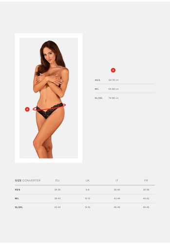 seksowne otwarte stringi donna m/l z delikatnej koronki od obsessive. na Arena.pl