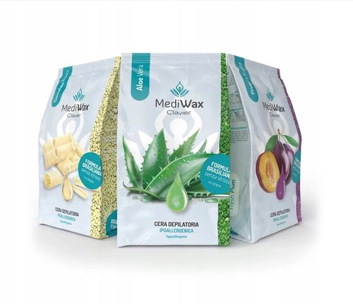 Wosk Twardy Dropsy Do Depilacji MediWax Clavier White Chocolate - 1000 na Arena.pl