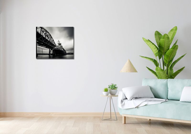 Obraz 60x50cm Statek przy Moście zdjęcie 2