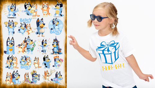 Duży Zestaw Mega Tatuaży zmywalnych - Bluey na Arena.pl