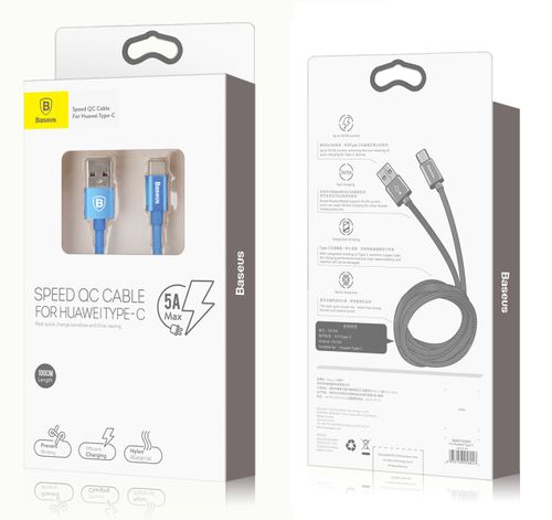 Kabel USB Type-C Baseus Speed 5A QC Super Charge niebieski na Arena.pl