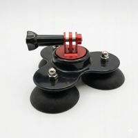 PRZYSSAWKA NA SZYBĘ POTRÓJNA ALUMINIOWA DO KAMERY SPORTOWEJ GOPRO SJCAM