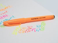PISAK PĘDZELKOWY BRUSH SIGN PEN SES15C PENTEL FLUORESCENT ORANGE
