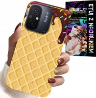 ETUI DO XIAOMI REDMI 12C - Z MOTYWEM WAFLA Z POLEWĄ CZEKOLADOWĄ