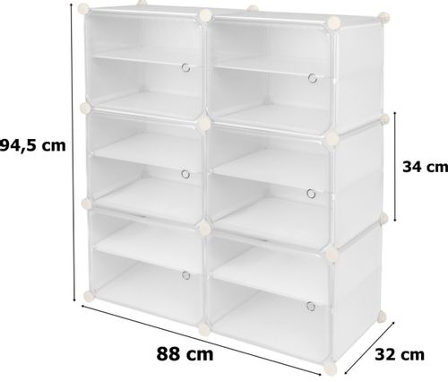 Szafka modułowa na buty PETRA biała na Arena.pl